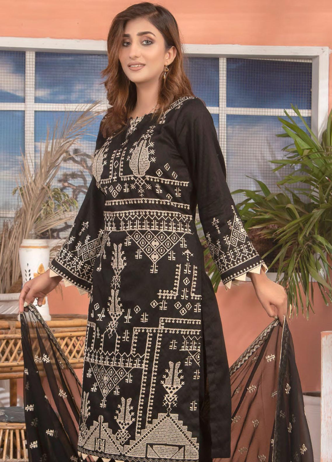 Zenia By Fine Tex Embroidered Lawn Suits Unstitched 3 Piece FNT22-Z3 ZC-02 - Summer Collection