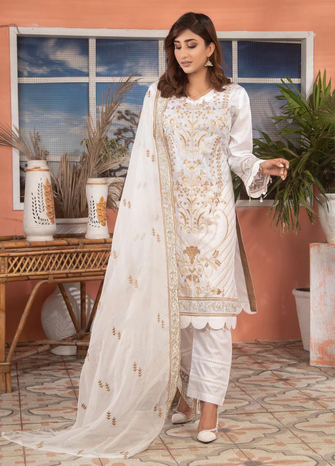 Zenia By Fine Tex Embroidered Lawn Suits Unstitched 3 Piece FNT22-Z3 ZC-03 - Summer Collection