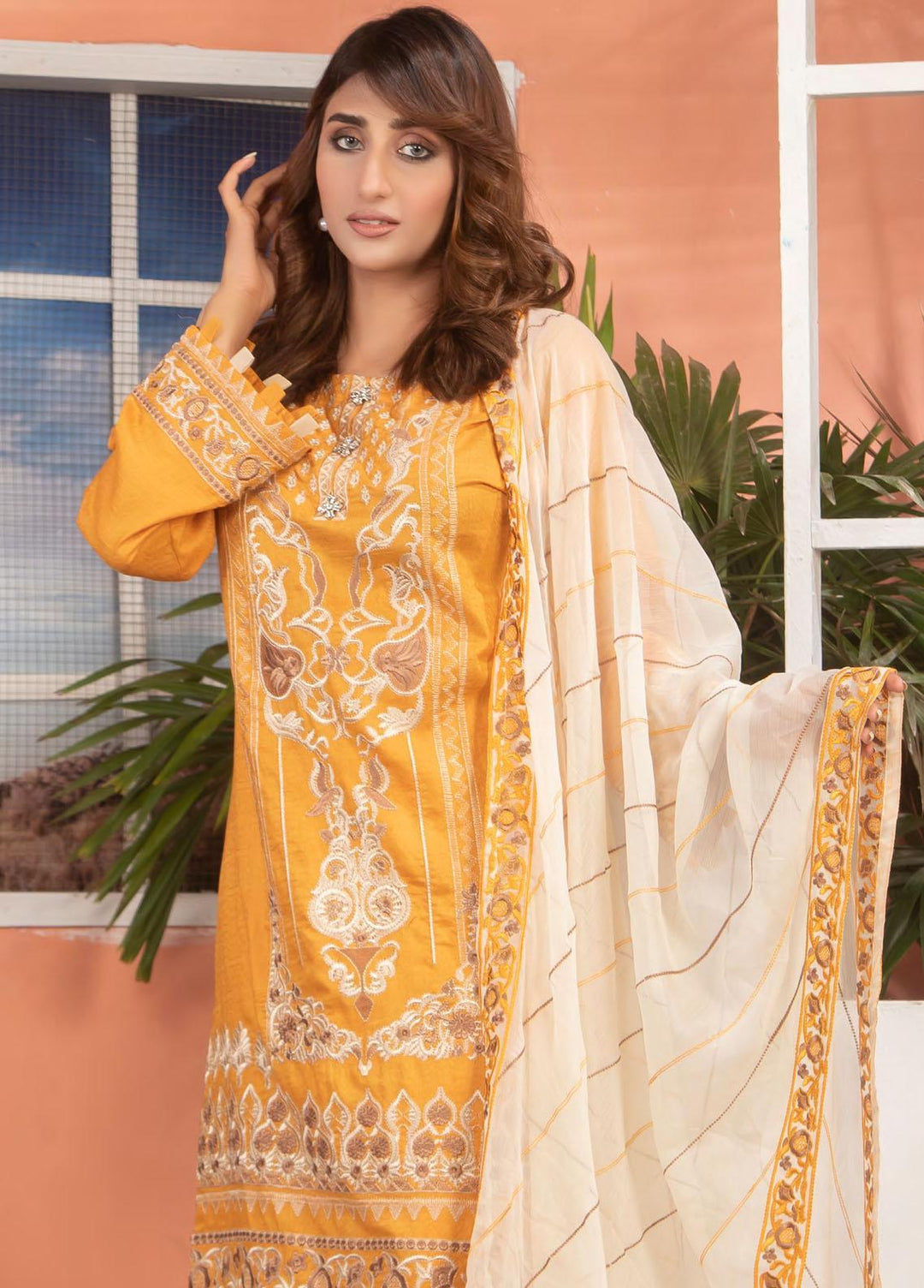 Zenia By Fine Tex Embroidered Lawn Suits Unstitched 3 Piece FNT22-Z3 ZC-05 - Summer Collection