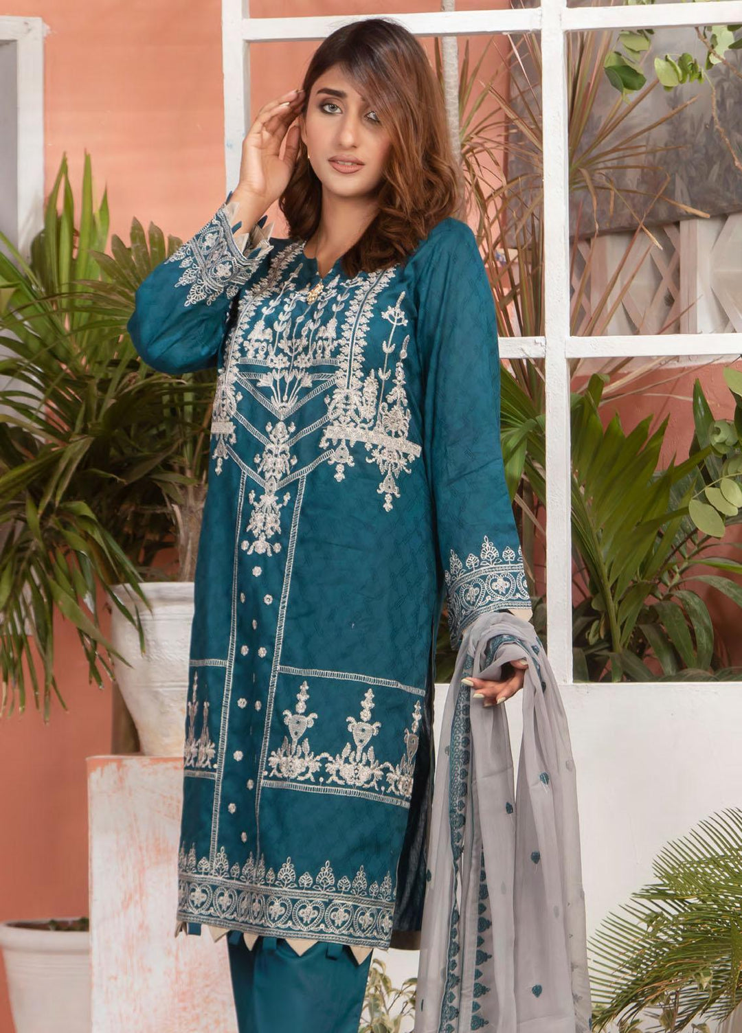 Zenia By Fine Tex Embroidered Lawn Suits Unstitched 3 Piece FNT22-Z3 ZC-06 - Summer Collection