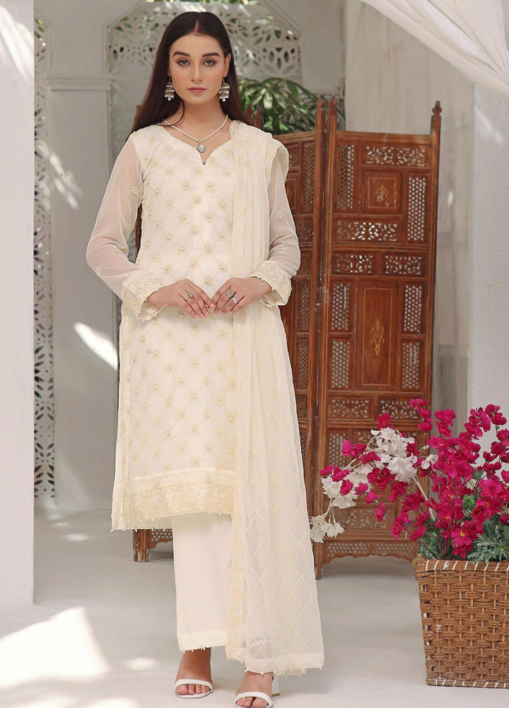 Zenia By Fine Tex Embroidered Chiffon Suits Unstitched 4 Piece FNT23Z ZC-02 - Formal Collection