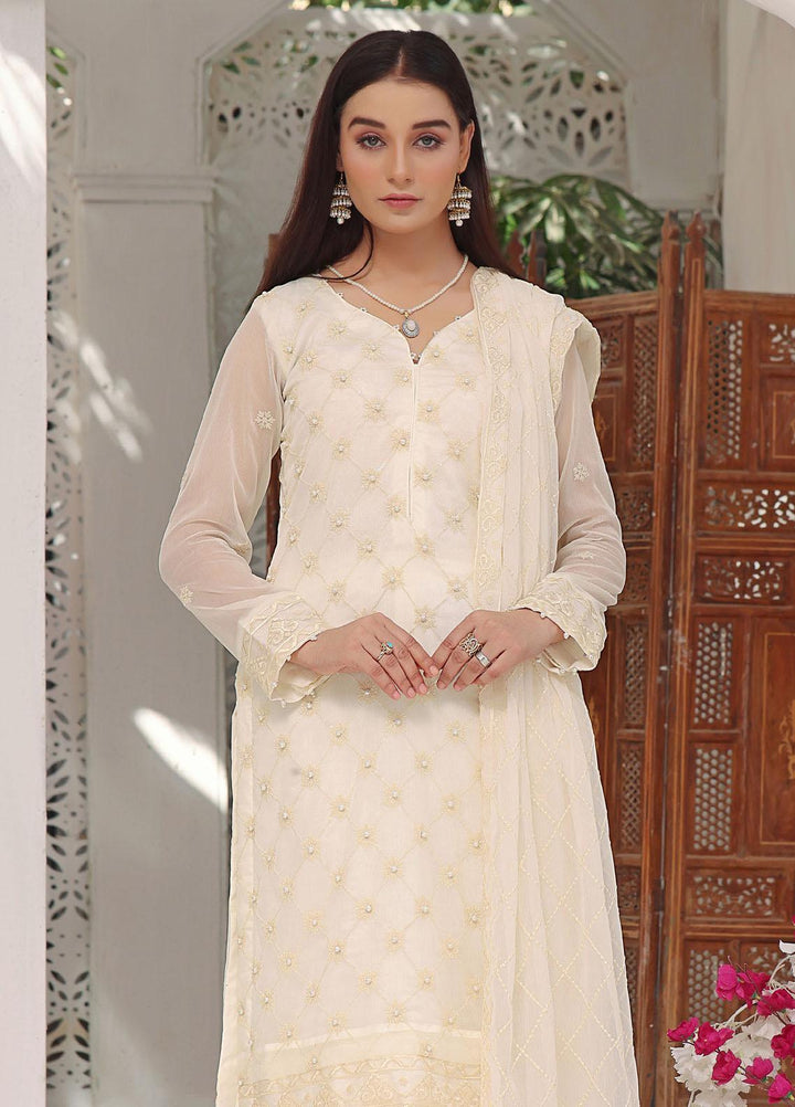 Zenia By Fine Tex Embroidered Chiffon Suits Unstitched 4 Piece FNT23Z ZC-02 - Formal Collection