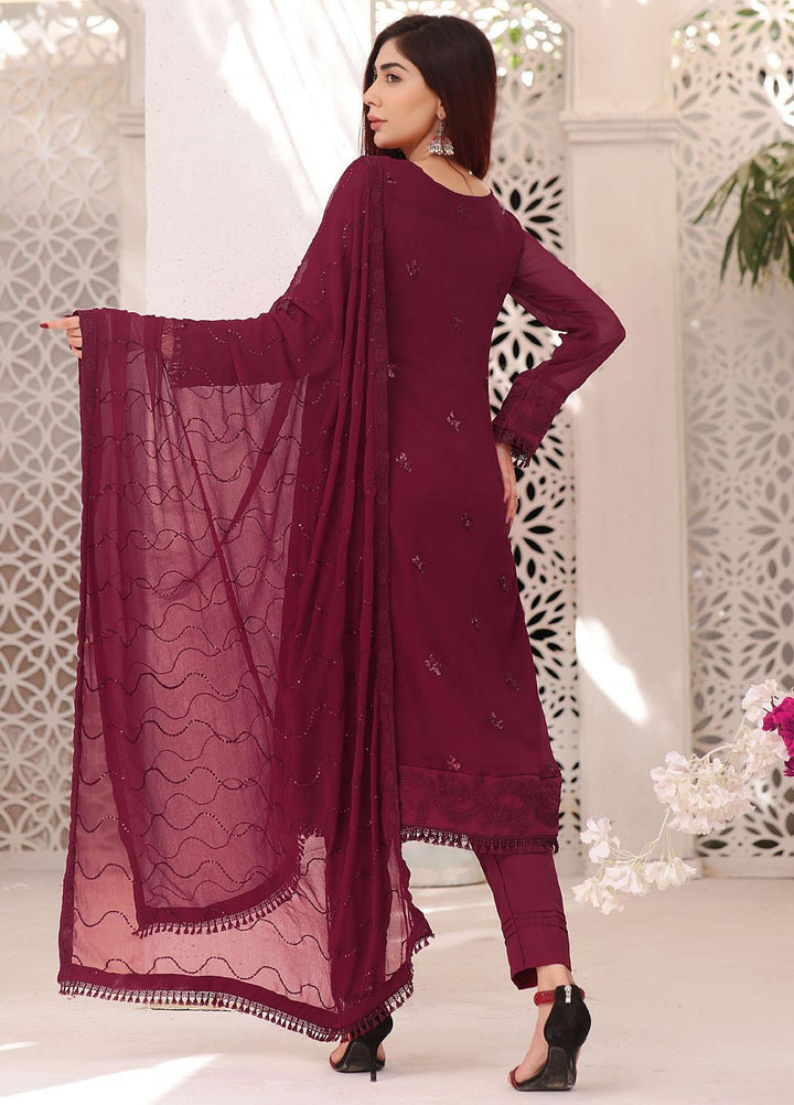 Zenia By Fine Tex Embroidered Chiffon Suits Unstitched 4 Piece FNT23Z ZC-03 - Formal Collection