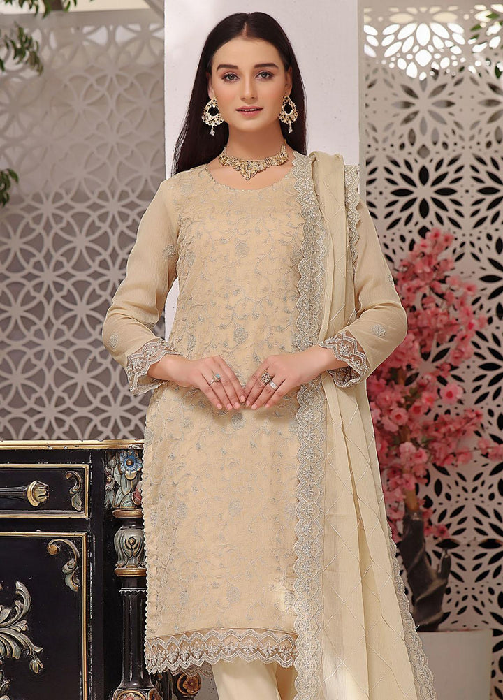 Zenia By Fine Tex Embroidered Chiffon Suits Unstitched 4 Piece FNT23Z ZC-05 - Formal Collection