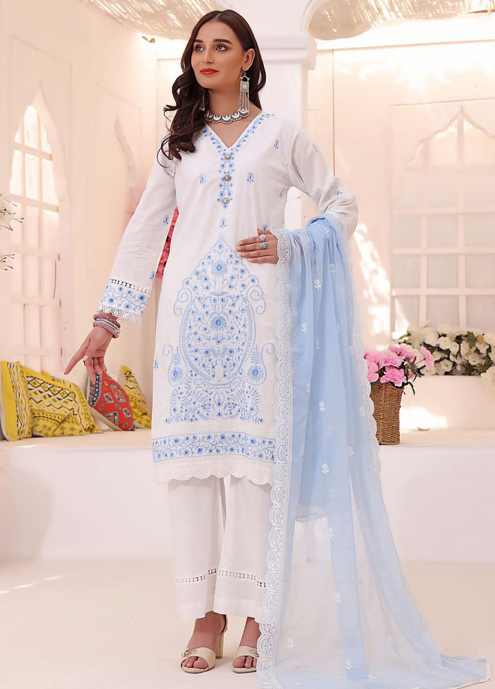 Zenia By Fine Tex Embroidered Lawn Suits Unstitched 3 Piece FNT23-Z6 ZC-01 - Summer Collection