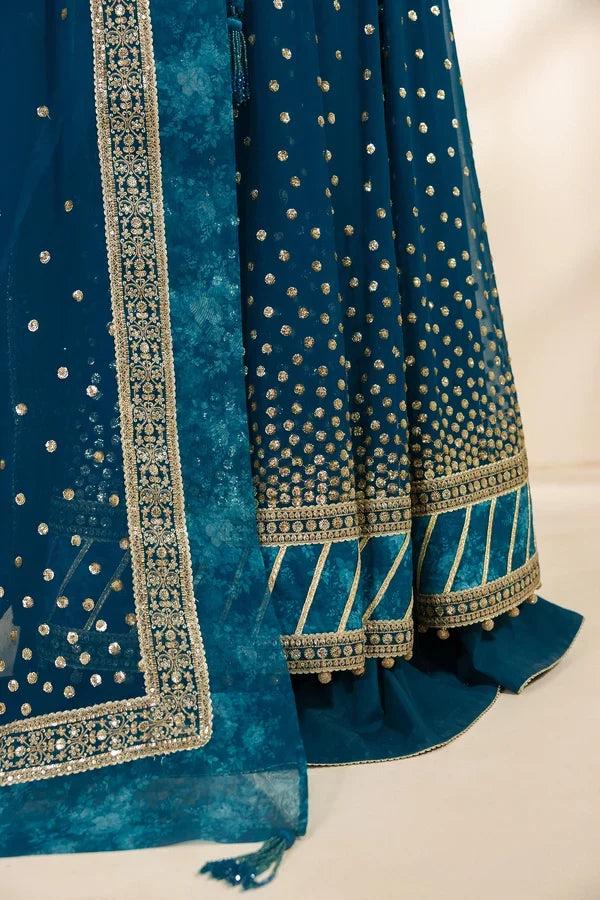 Meraki by Zarif Unstitched Embroidered Chiffon 3 Piece Suit ZR26UCM  ZENIA 08 - Festive Collection