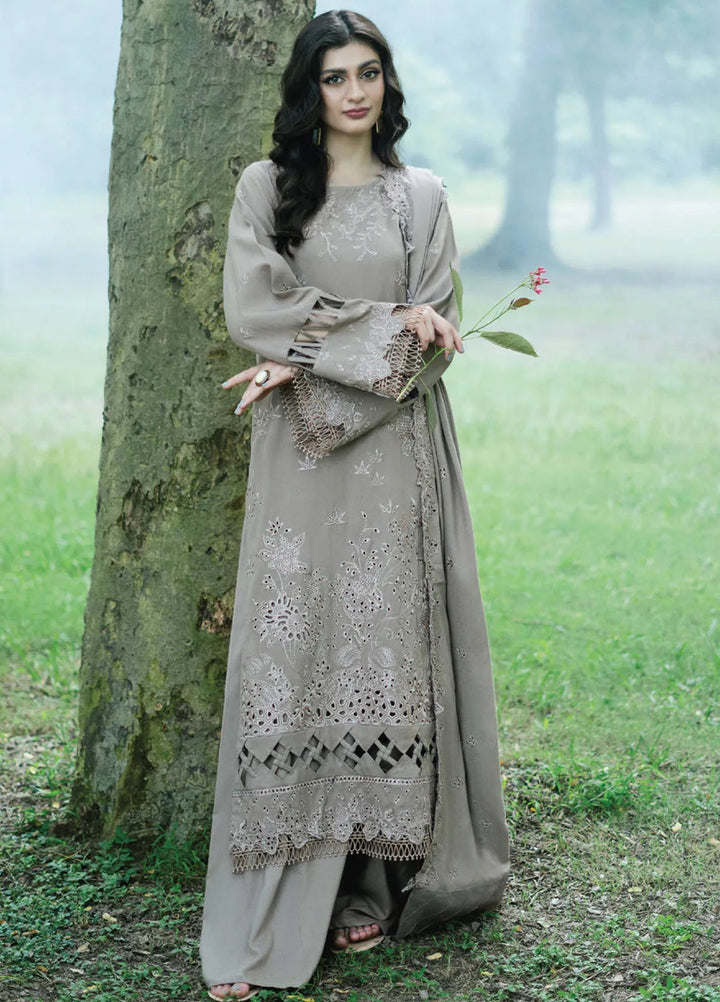 Zephyr By Humdum Embroidered Wool Suit Unstitched 3 Piece HD24Z D-10 - Winter Collection