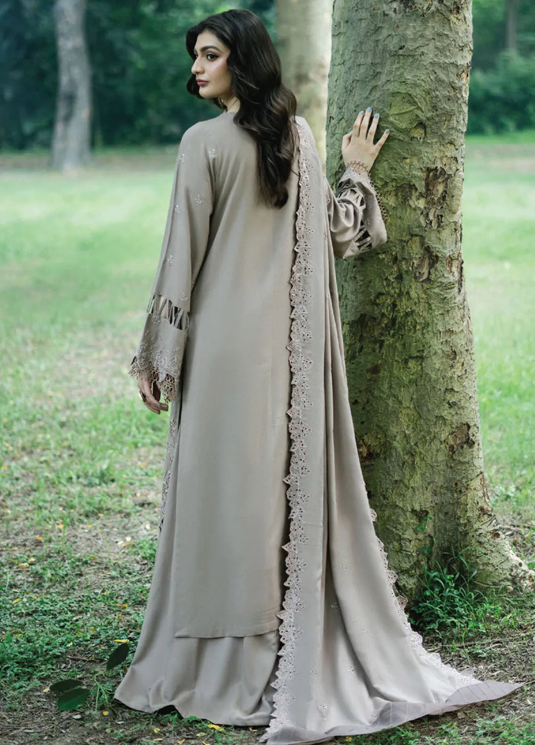 Zephyr By Humdum Embroidered Wool Suit Unstitched 3 Piece HD24Z D-10 - Winter Collection