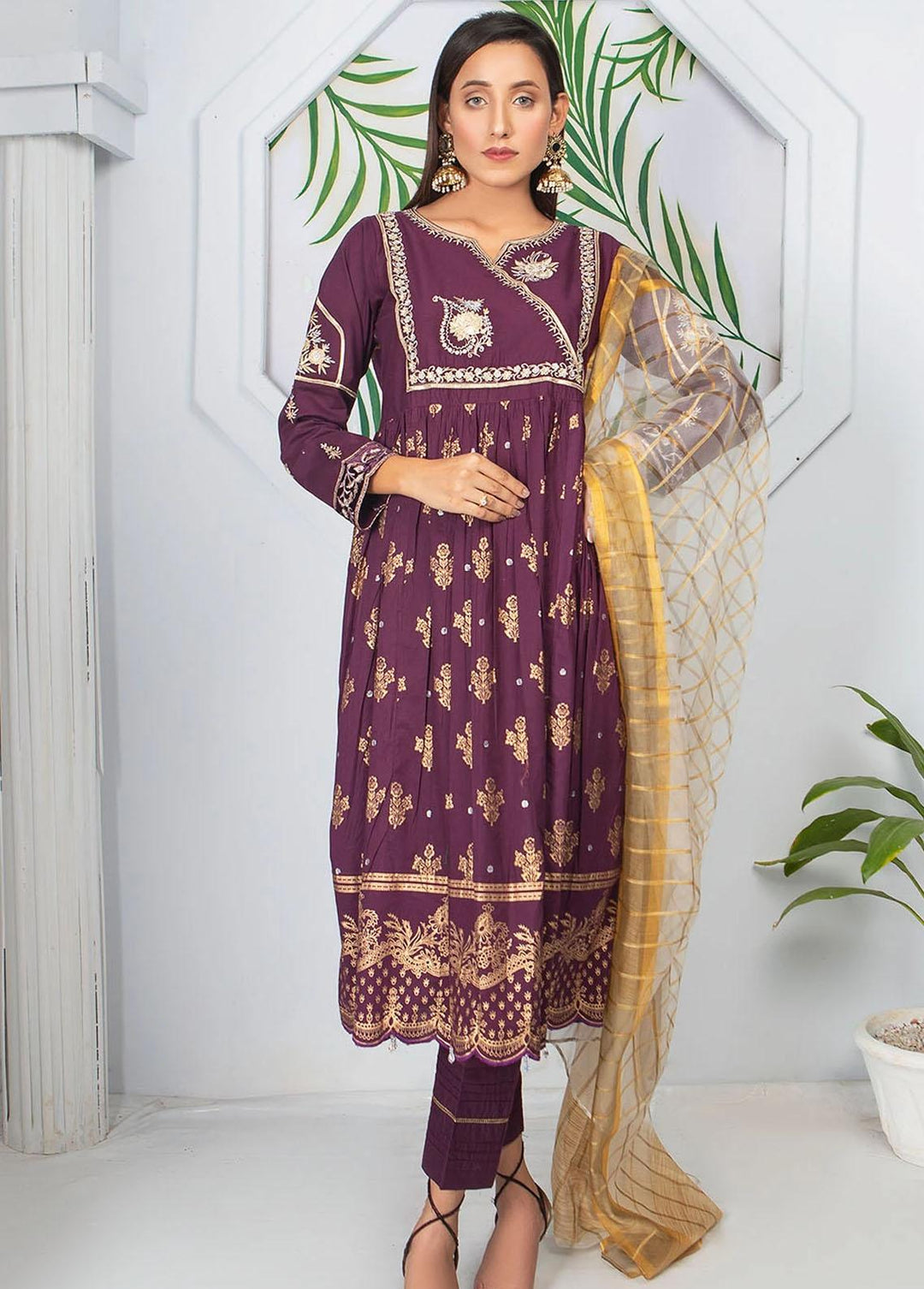 Madame Pret Embroidered Cotton 3 Piece MDM21Z 2386