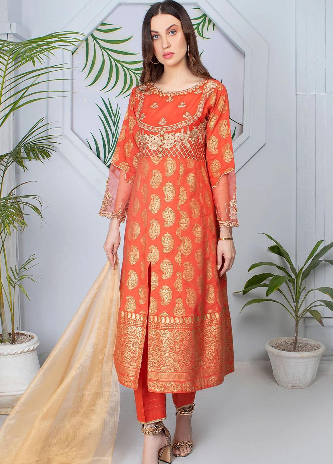 Madame Pret Embroidered Cotton 3 Piece MDM21Z 2391