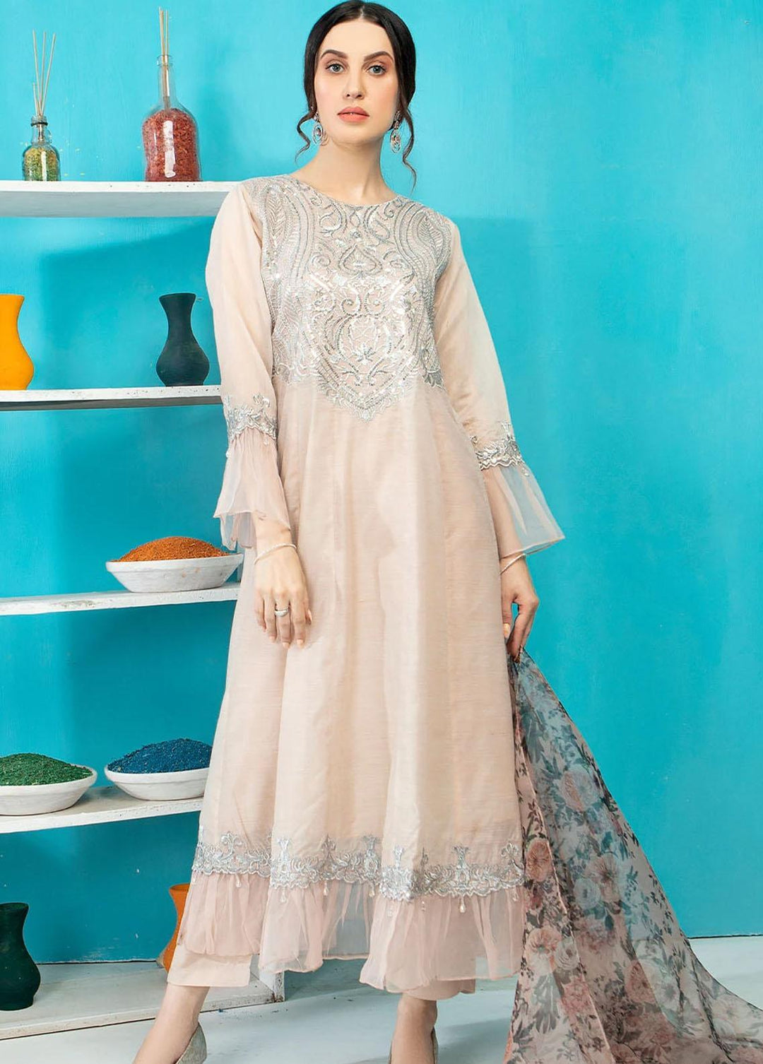 Madame Pret Embroidered Cotton 3 Piece MDM21Z 2394
