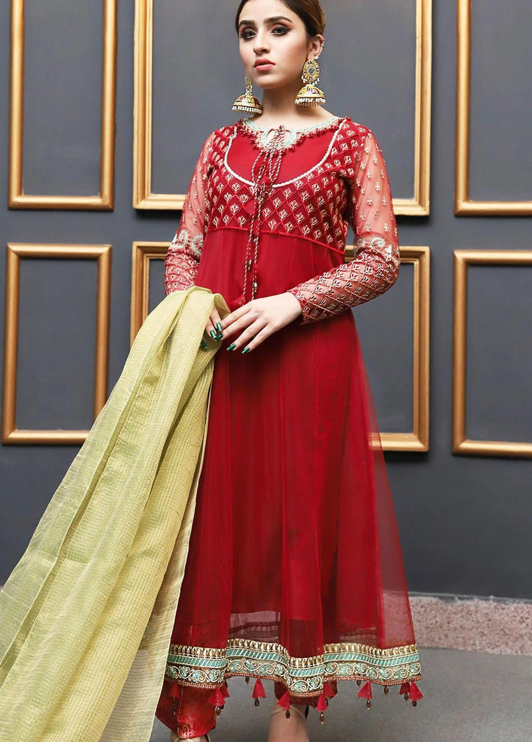 Madame Pret Embroidered Net 3 Piece MDM21Z 2400