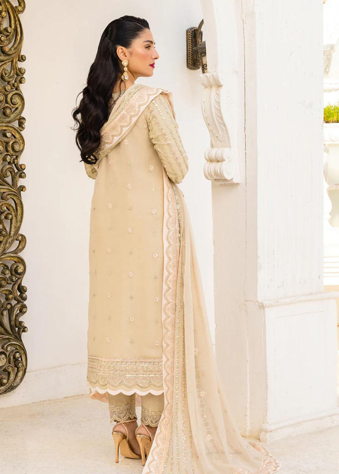 Zimal By Emaan Adeel Embroidered Chiffon Suits Unstitched 3 Piece EA23Z ZM-05 Natalia - Luxury Collection