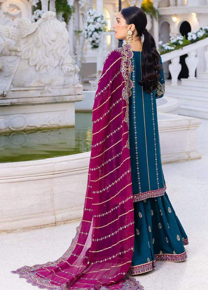 Zimal By Emaan Adeel Embroidered Chiffon Suits Unstitched 3 Piece EA23Z ZM-06 Rumesah - Luxury Collection