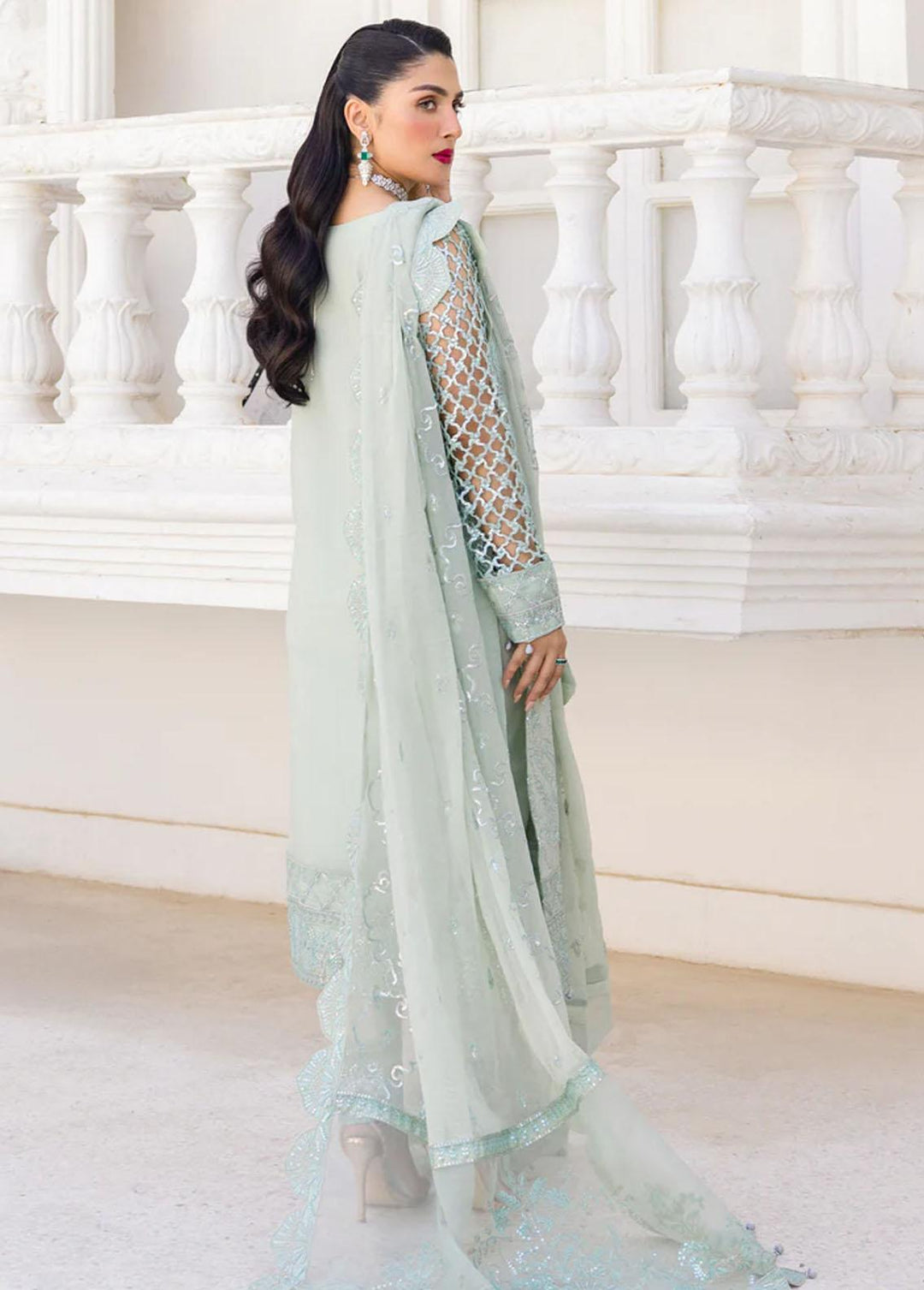 Zimal By Emaan Adeel Embroidered Chiffon Suits Unstitched 3 Piece EA23Z ZM-07 Zernaab - Luxury Collection