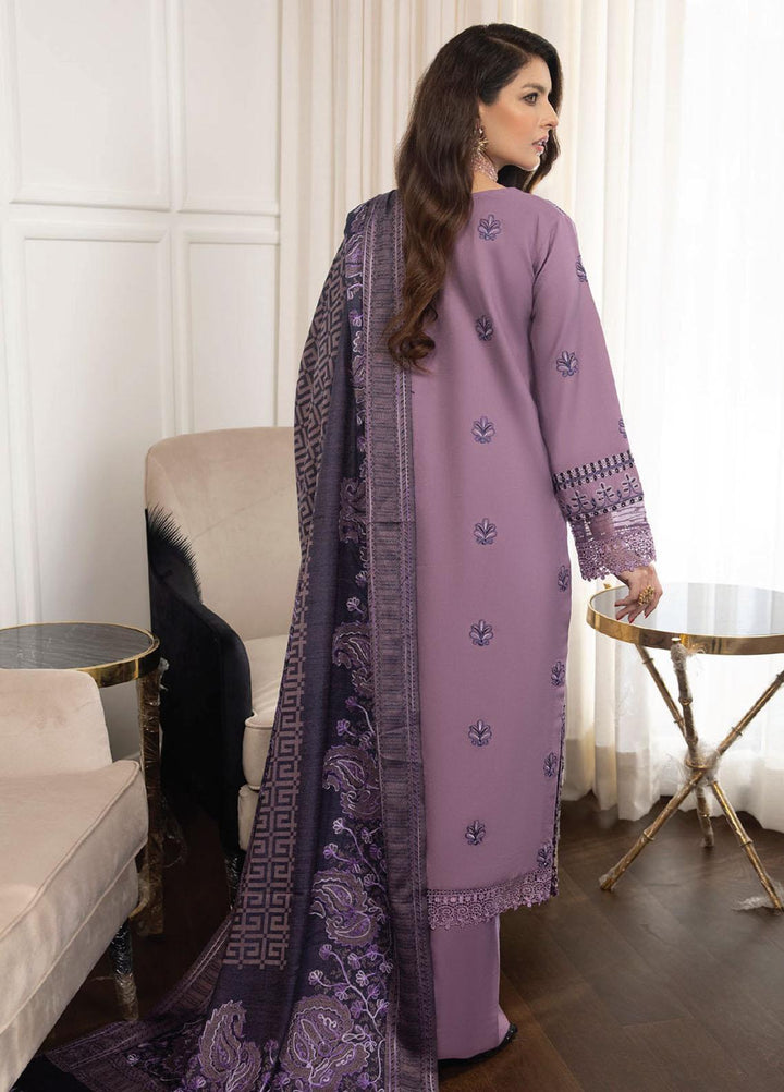 Zimal By Humdum Embroidered Wool Suits Unstitched 3 Piece HD23ZM D-07 - Winter Collection