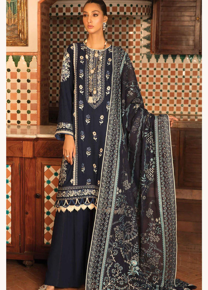 Zinnia by Rang Rasiya Embroidered Dobby Linen Suits Unstitched 3 Piece RR21ZN CHARLOTTE-12 - Winter Collection