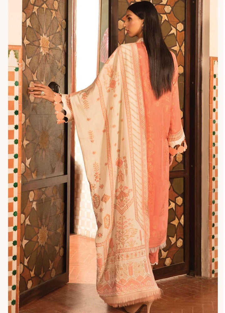 Zinnia by Rang Rasiya Embroidered Linen Suits Unstitched 3 Piece RR21ZN SCARLET-04 - Winter Collection