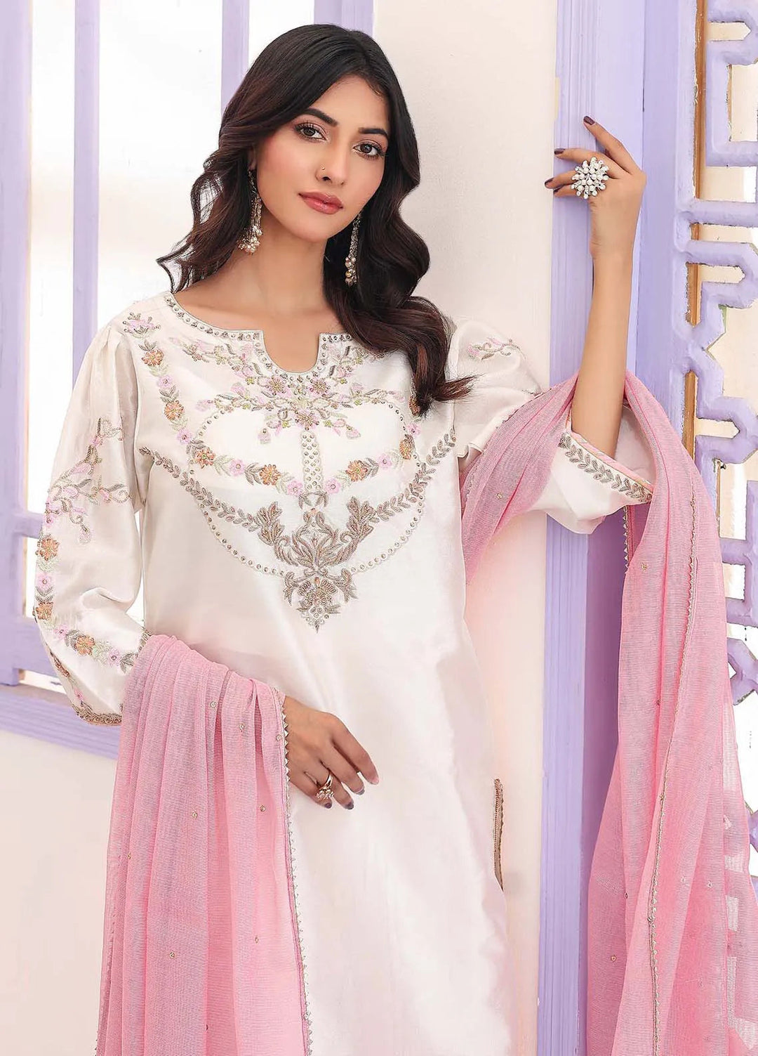 Ziphyer Pret Sheesha Silk 2 Piece Suit Adaab