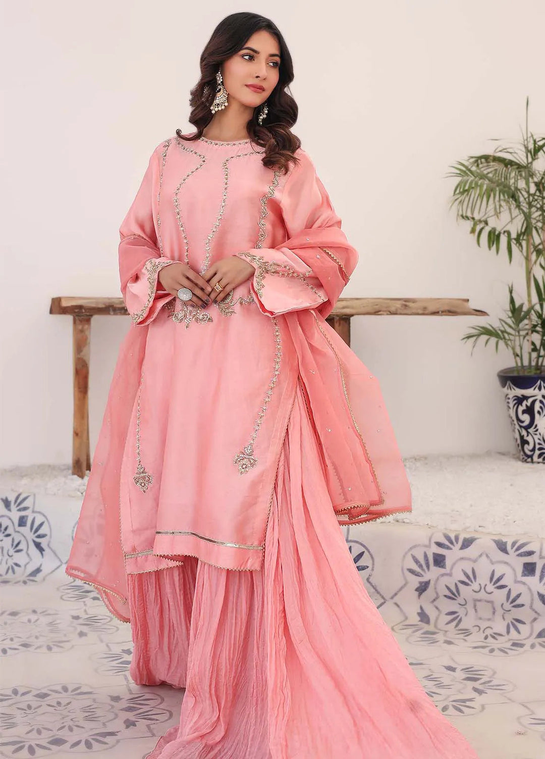 Ziphyer Pret Sheesha Silk 2 Piece Suit Nazakat