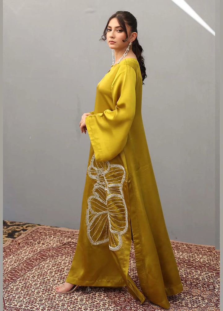 Ziphyer Pret Short Silk Kaftan Olive Mist