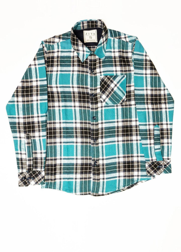 Ziva  Casual Boys  Shirt -  ZA21BB Blue Checkered