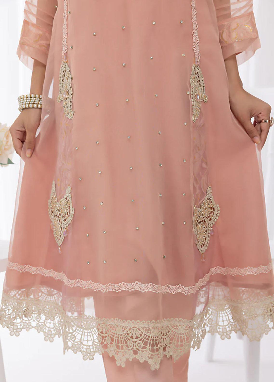 Cyanic Pret Embroidered Organza 2 Piece Suit ETHEREA