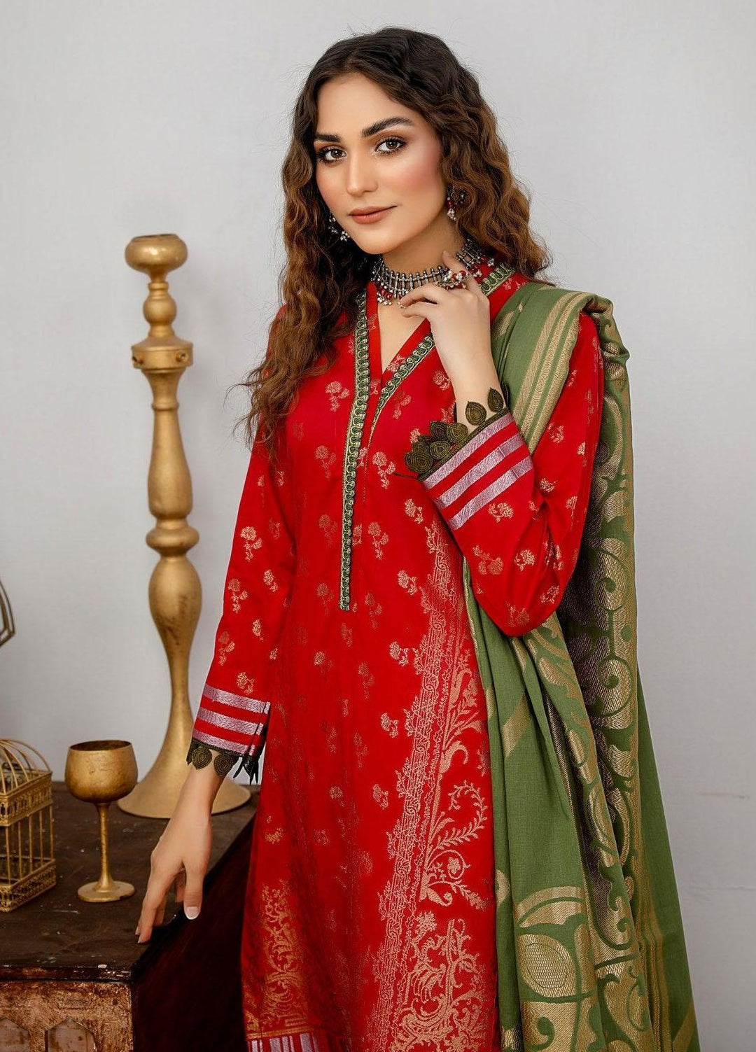 Ziva By Safwa Jacquard Lawn Suits Unstitched 3 Piece SW23Z SJC-02 - Summer Collection