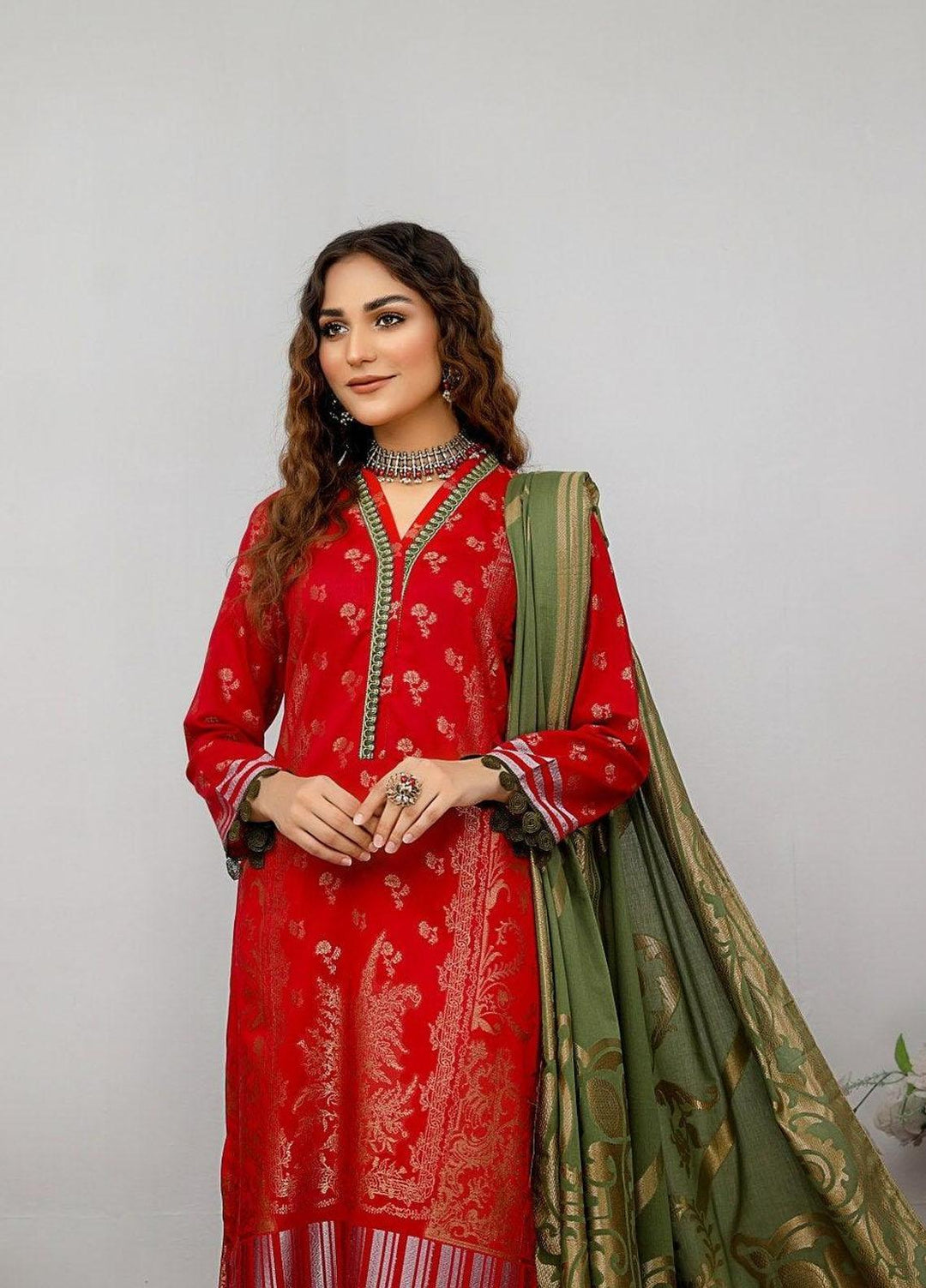 Ziva By Safwa Jacquard Lawn Suits Unstitched 3 Piece SW23Z SJC-02 - Summer Collection