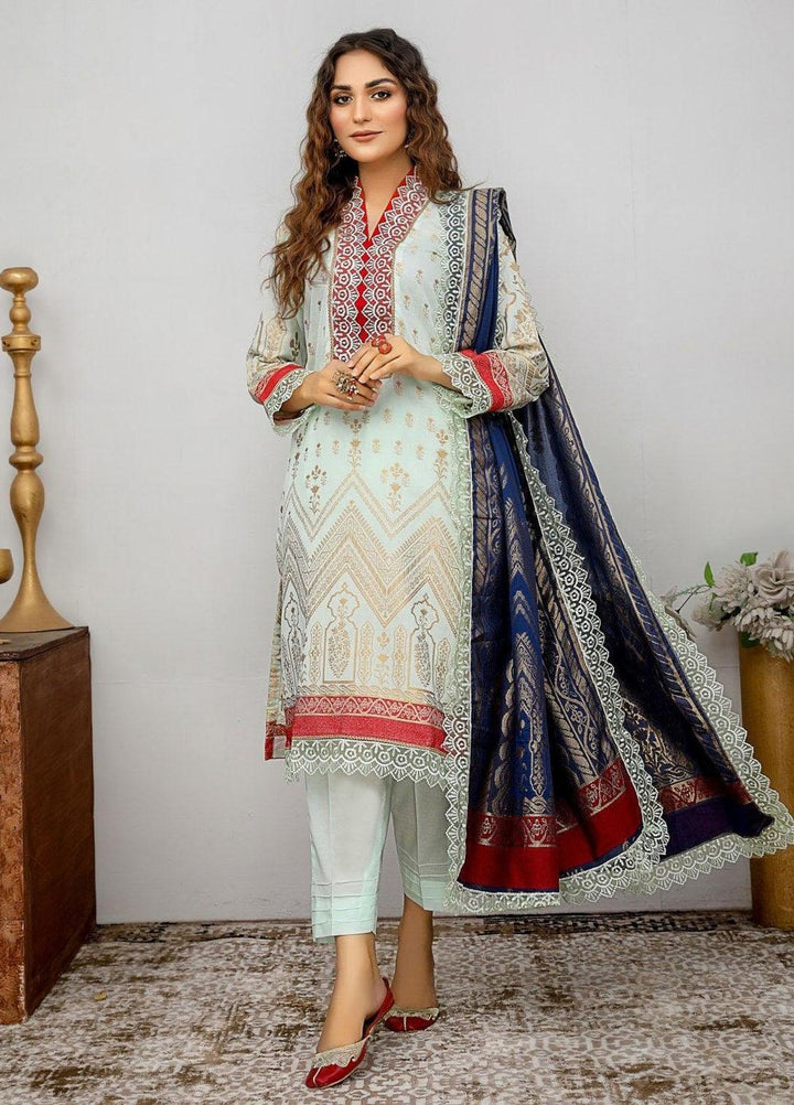 Ziva By Safwa Jacquard Lawn Suits Unstitched 3 Piece SW23Z SJC-05 - Summer Collection