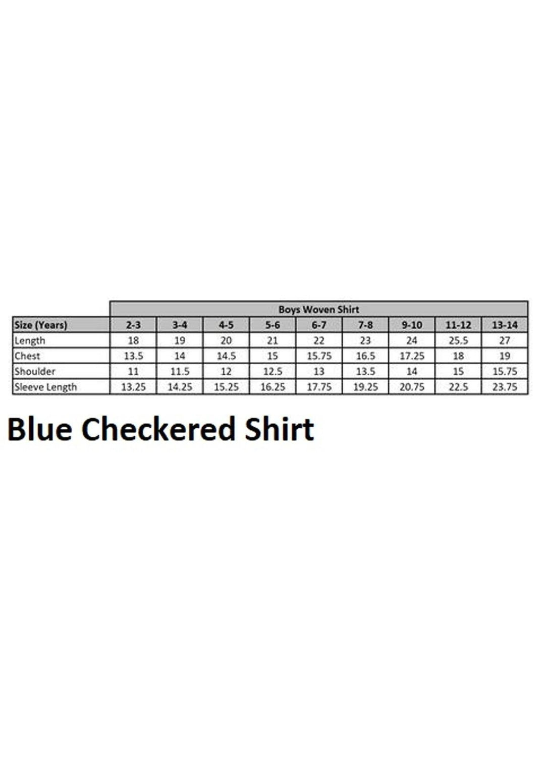 Ziva  Casual Boys  Shirt -  ZA21BB Blue Checkered