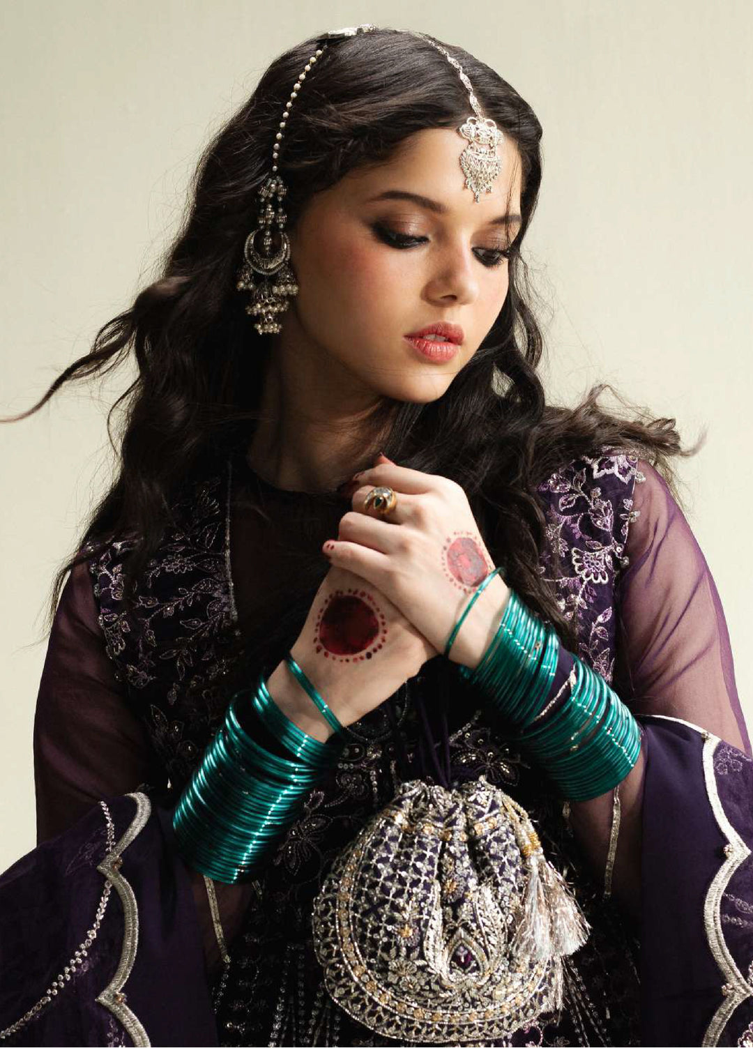 Zara Shahjahan Unstitched Wedding Embroidered Organza Suits 3 Piece ZS25WU D-3 Ziya - Wedding Collection