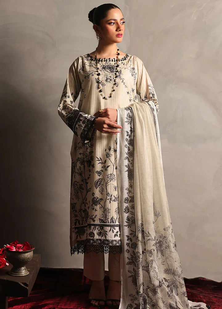 Zlooms Printed Dobby Cotton Suit Unstitched 3 Piece ZL25-C08-02 - Summer Collection