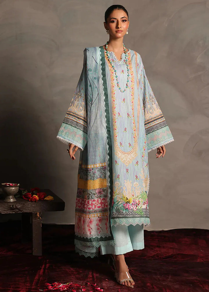Zlooms Printed Dobby Cotton Suit Unstitched 3 Piece ZL25-C08-03 - Summer Collection