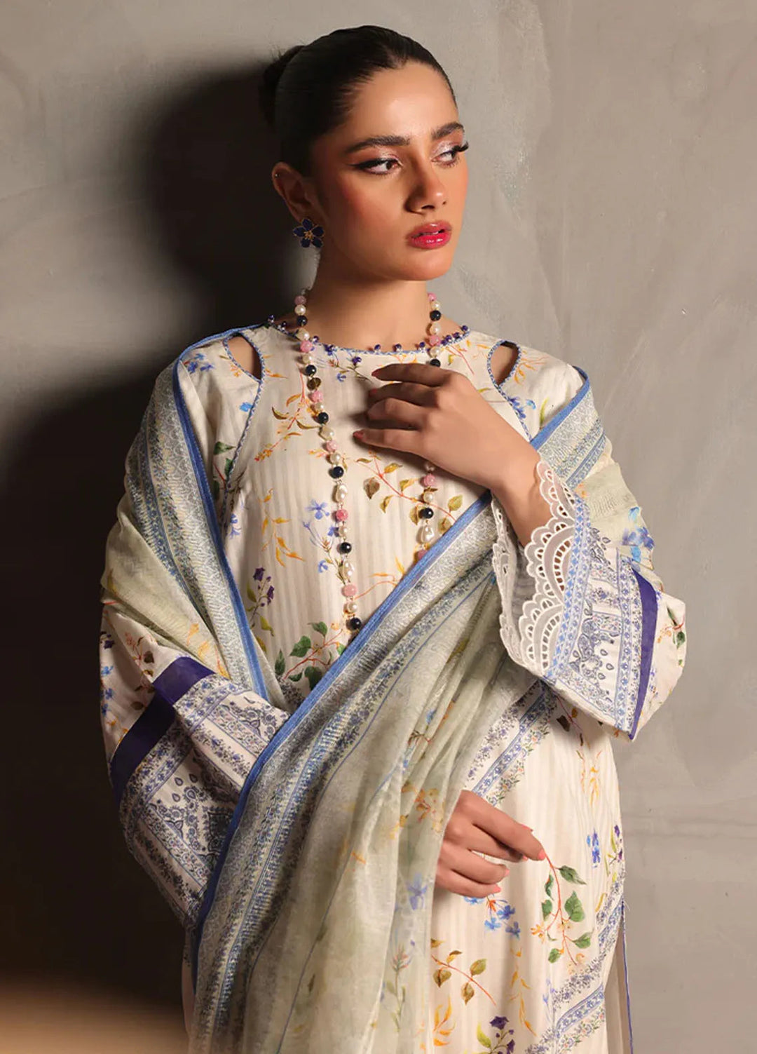 Zlooms Printed Dobby Cotton Suit Unstitched 3 Piece ZL25-C08-06 - Summer Collection