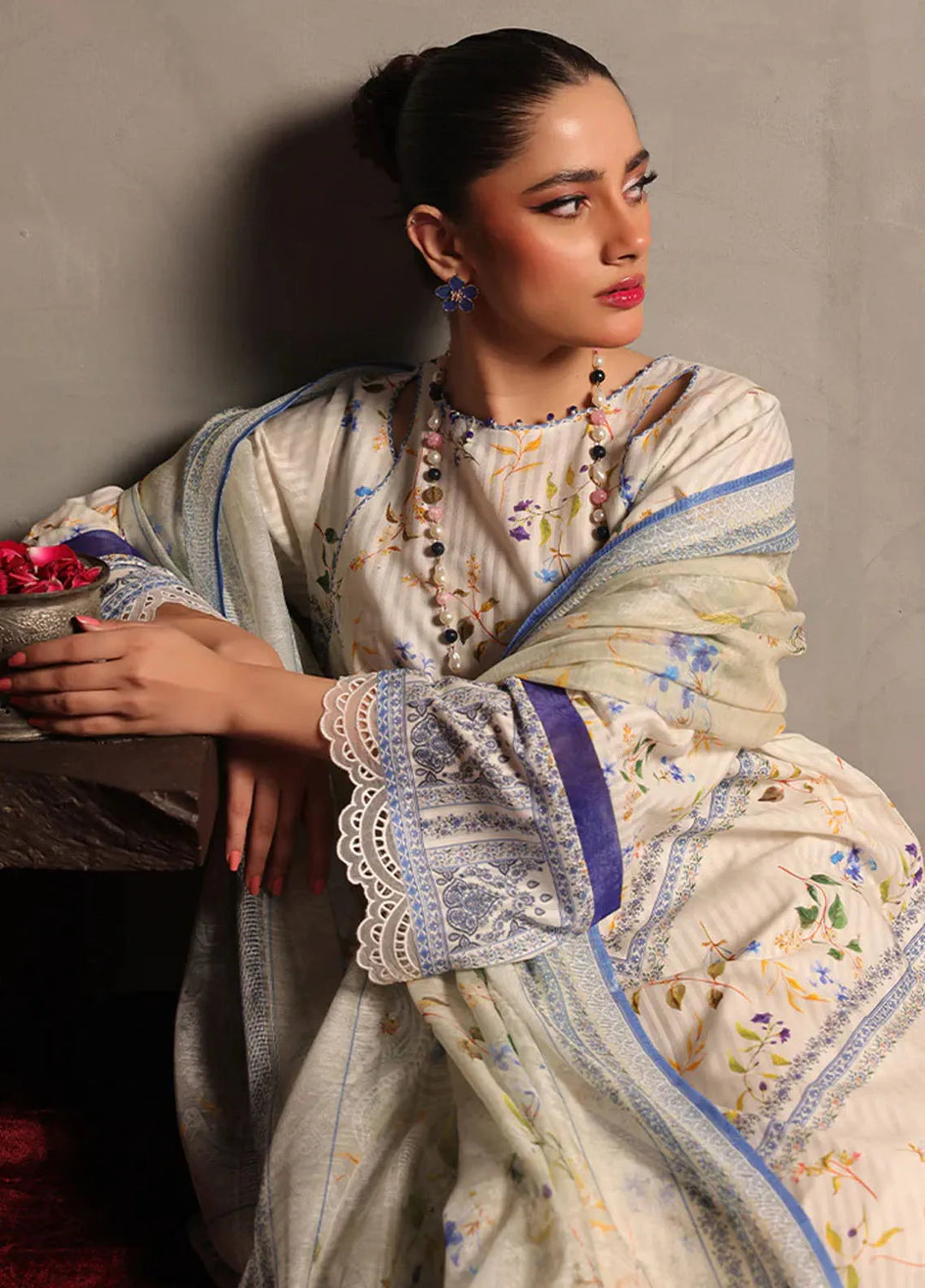 Zlooms Printed Dobby Cotton Suit Unstitched 3 Piece ZL25-C08-06 - Summer Collection