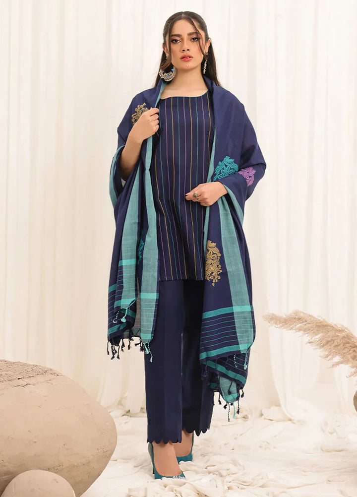 Zlooms Printed Yarn Dyed Suit Unstitched 3 Piece ZL25-C10-04 - Summer Collection