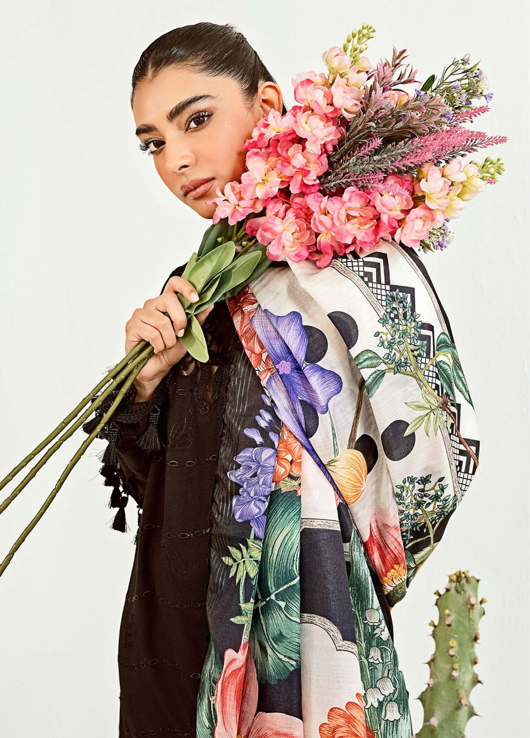 Zoella By Neeshay Embroidered Lawn Suit Unstitched 3 Piece NSH24Z Amara - Summer Collection