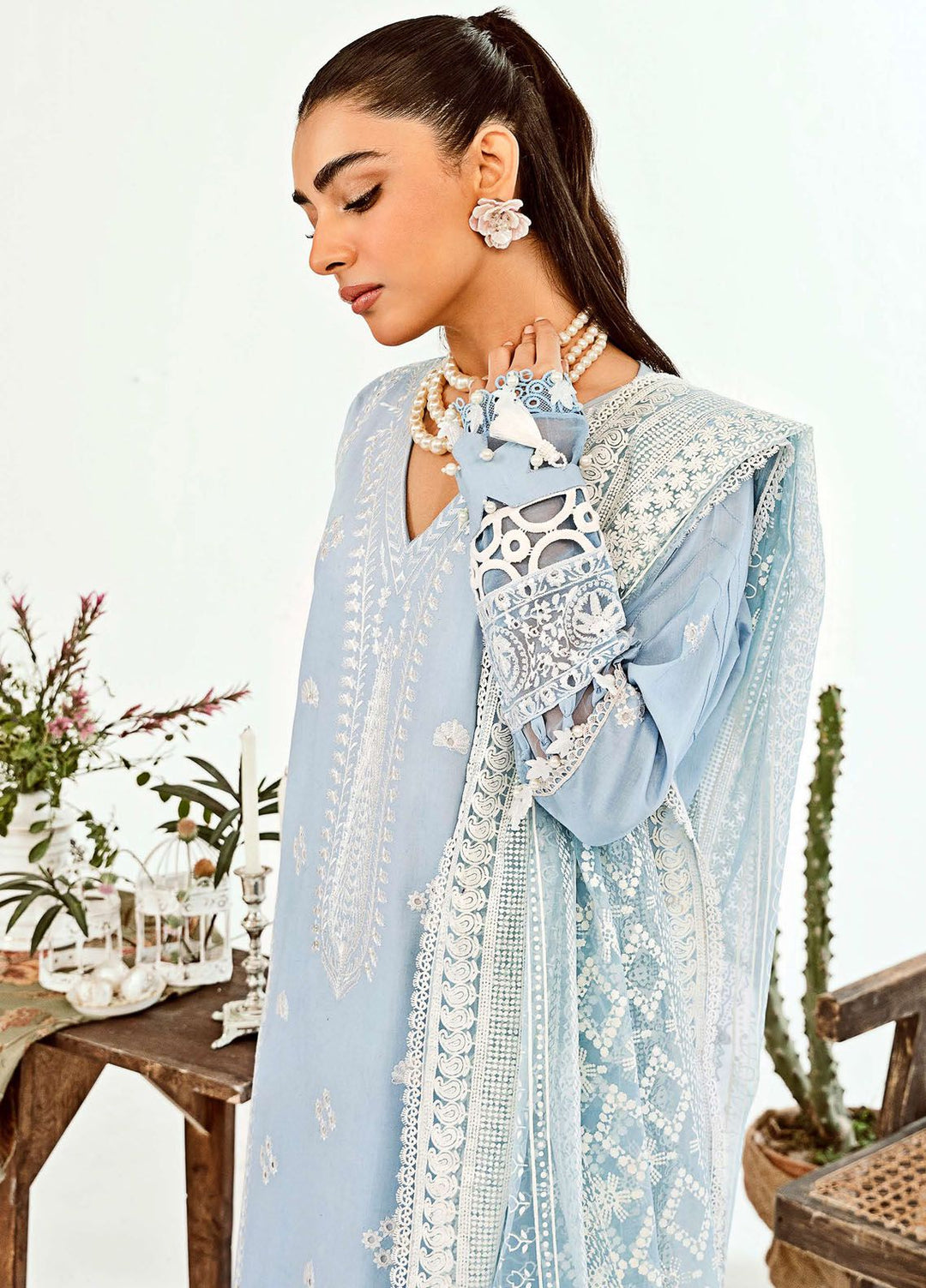 Zoella By Neeshay Embroidered Lawn Suit Unstitched 3 Piece NSH24Z Isla - Summer Collection