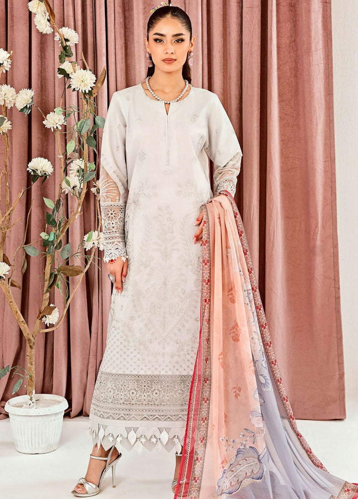 Zoella By Neeshay Embroidered Lawn Suit Unstitched 3 Piece NSH24Z Luca - Summer Collection