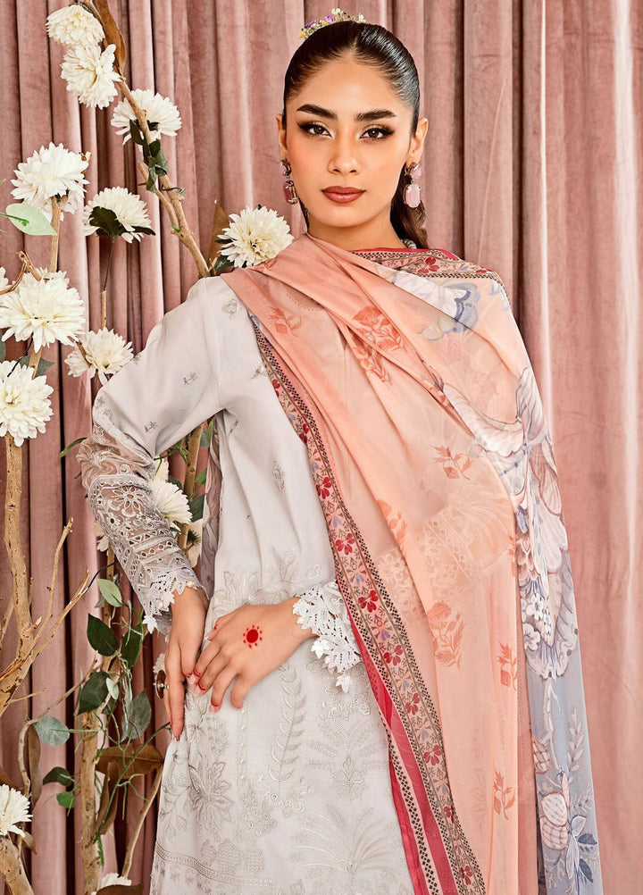 Zoella By Neeshay Embroidered Lawn Suit Unstitched 3 Piece NSH24Z Luca - Summer Collection