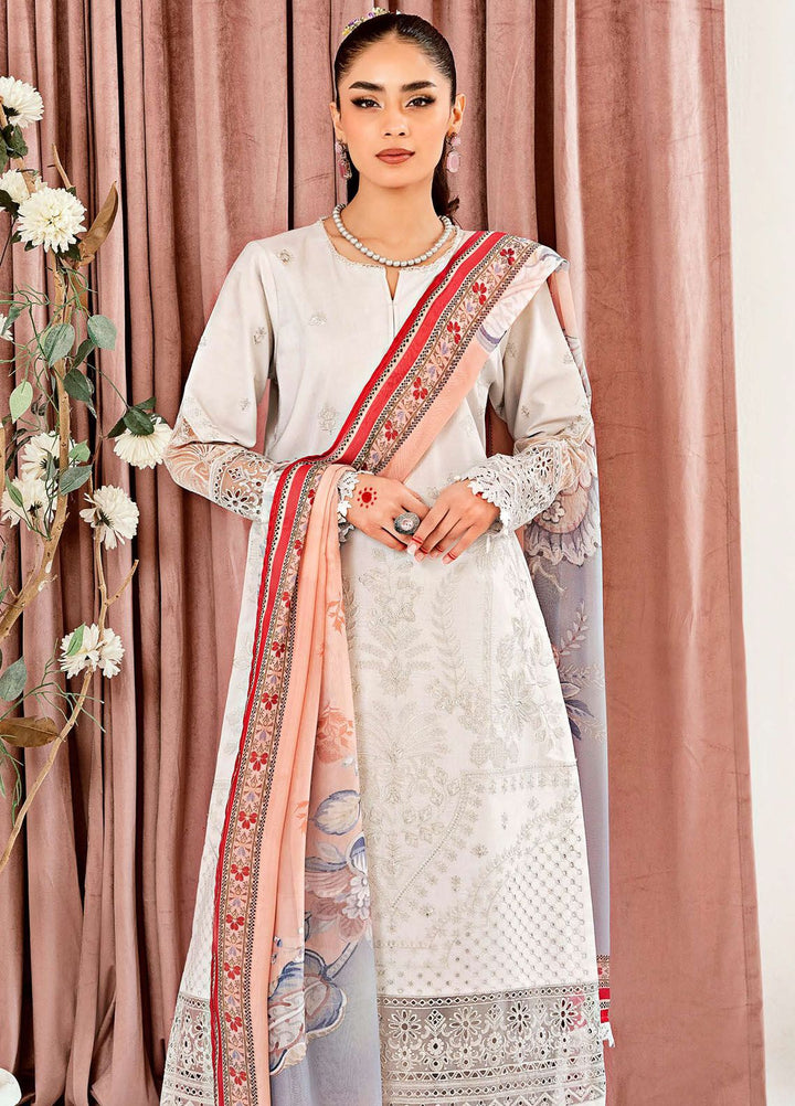 Zoella By Neeshay Embroidered Lawn Suit Unstitched 3 Piece NSH24Z Luca - Summer Collection