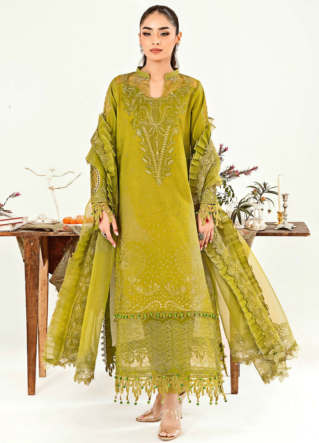 Zoella By Neeshay Embroidered Lawn Suit Unstitched 3 Piece NSH24Z Penelope - Summer Collection