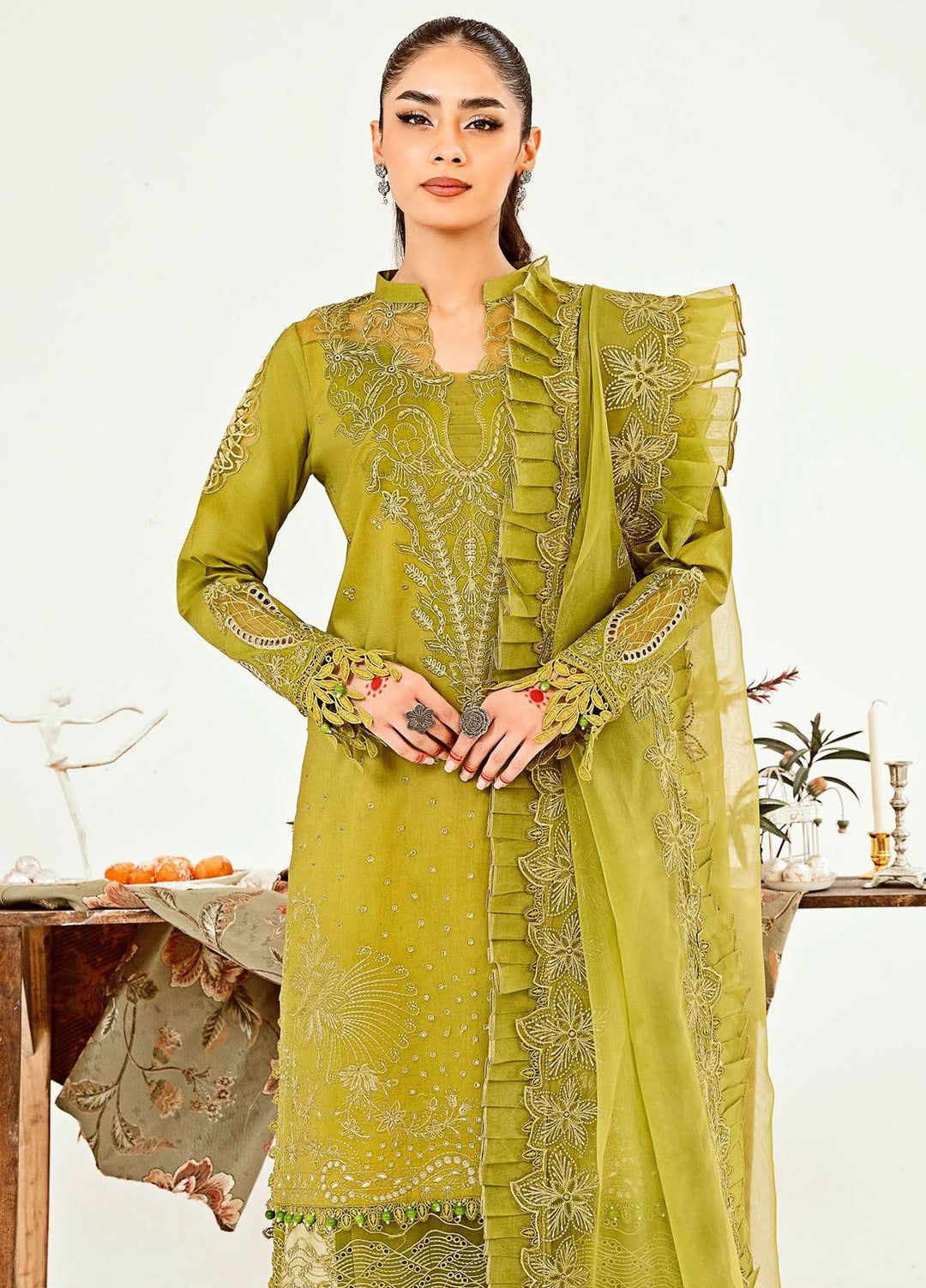 Zoella By Neeshay Embroidered Lawn Suit Unstitched 3 Piece NSH24Z Penelope - Summer Collection