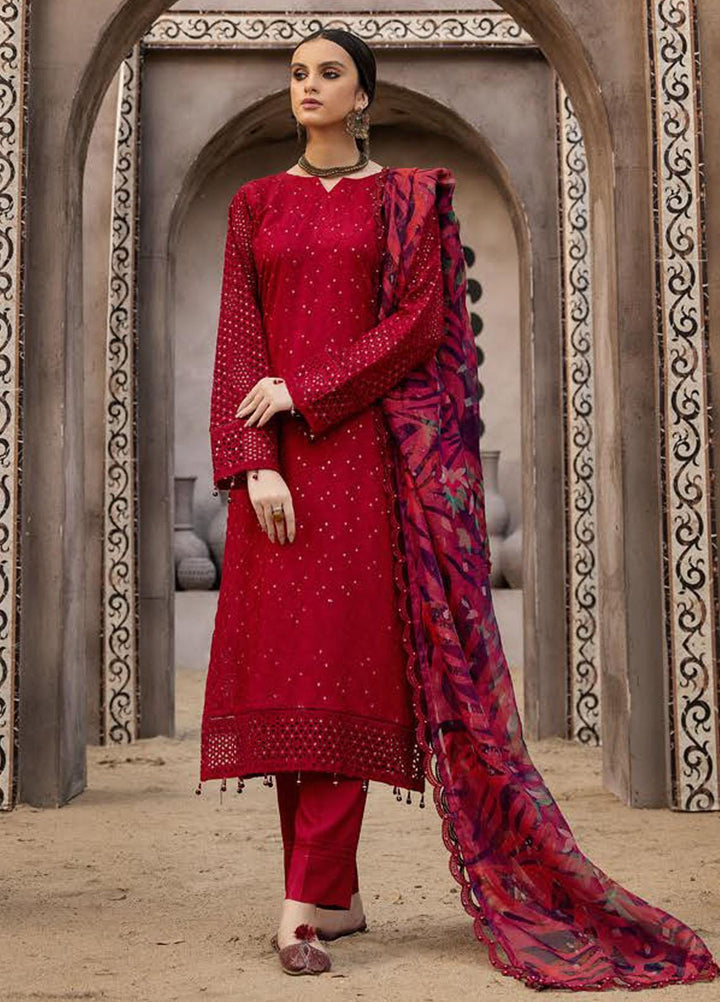 Zoha By Aalaya Embroidered Viscose Suits Unstitched 3 Piece ALY22ZC D2 - Winter Collection