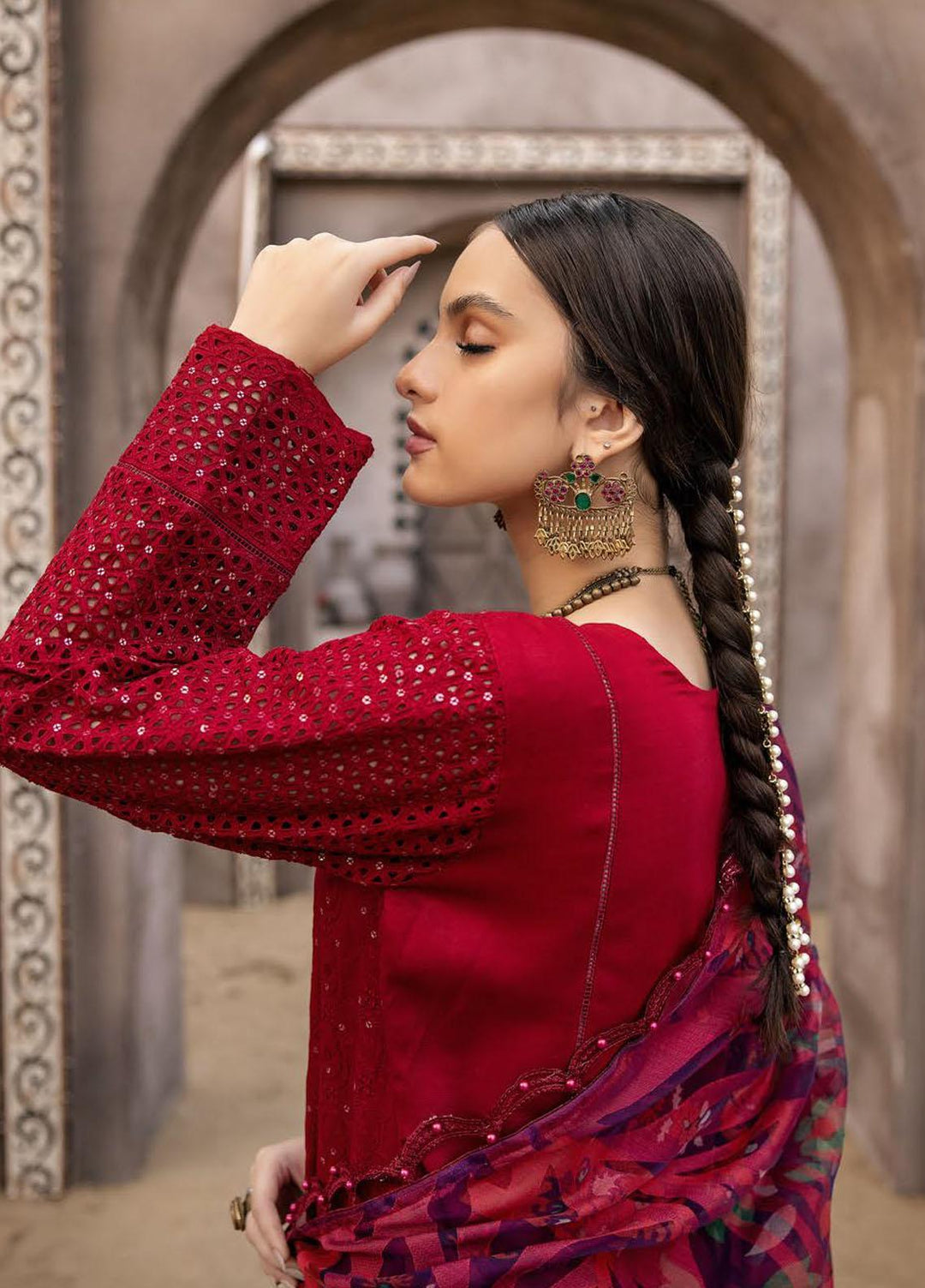 Zoha By Aalaya Embroidered Viscose Suits Unstitched 3 Piece ALY22ZC D2 - Winter Collection