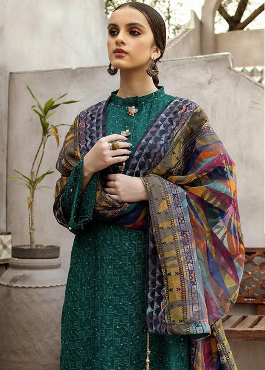 Zoha By Aalaya Embroidered Viscose Suits Unstitched 3 Piece ALY22ZC D3 - Winter Collection