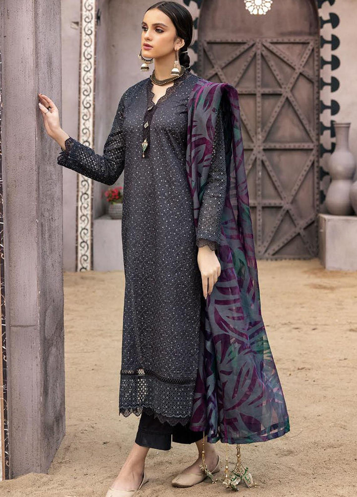 Zoha By Aalaya Embroidered Viscose Suits Unstitched 3 Piece ALY22ZC D6 - Winter Collection