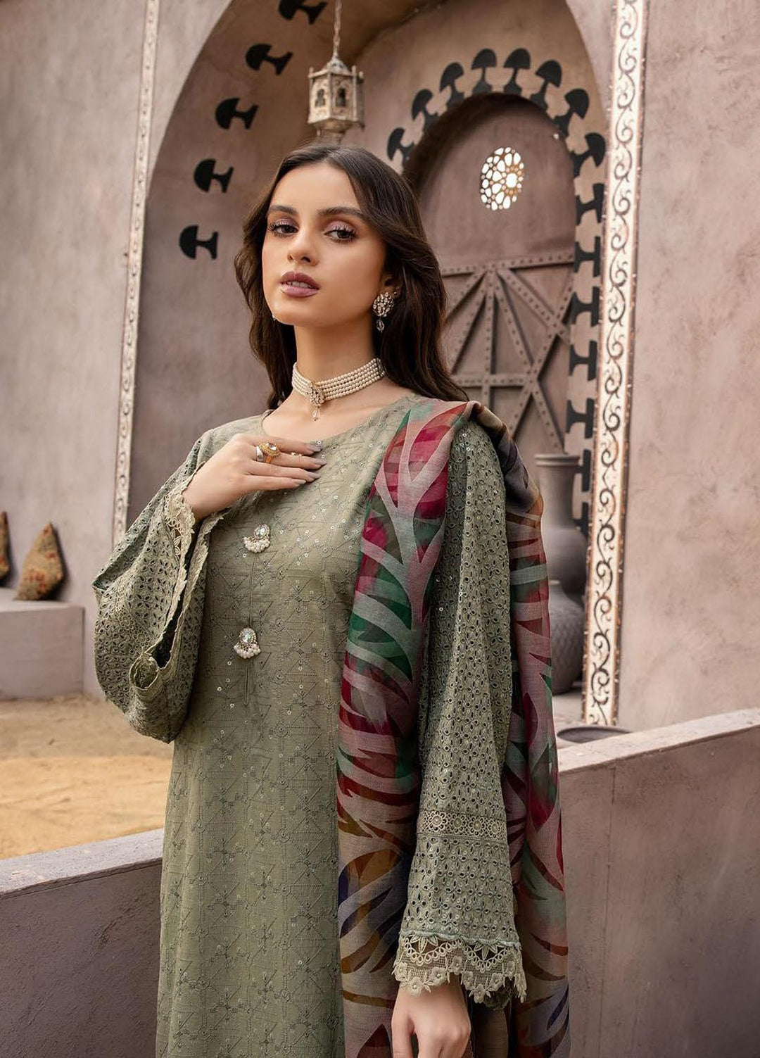 Zoha By Aalaya Embroidered Viscose Suits Unstitched 3 Piece ALY22ZC D7 - Winter Collection