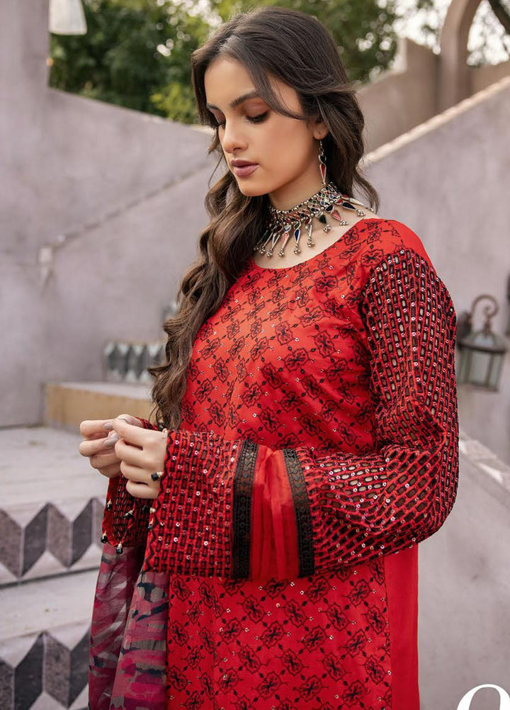 Zoha By Aalaya Embroidered Viscose Suits Unstitched 3 Piece ALY22ZC D8 - Winter Collection